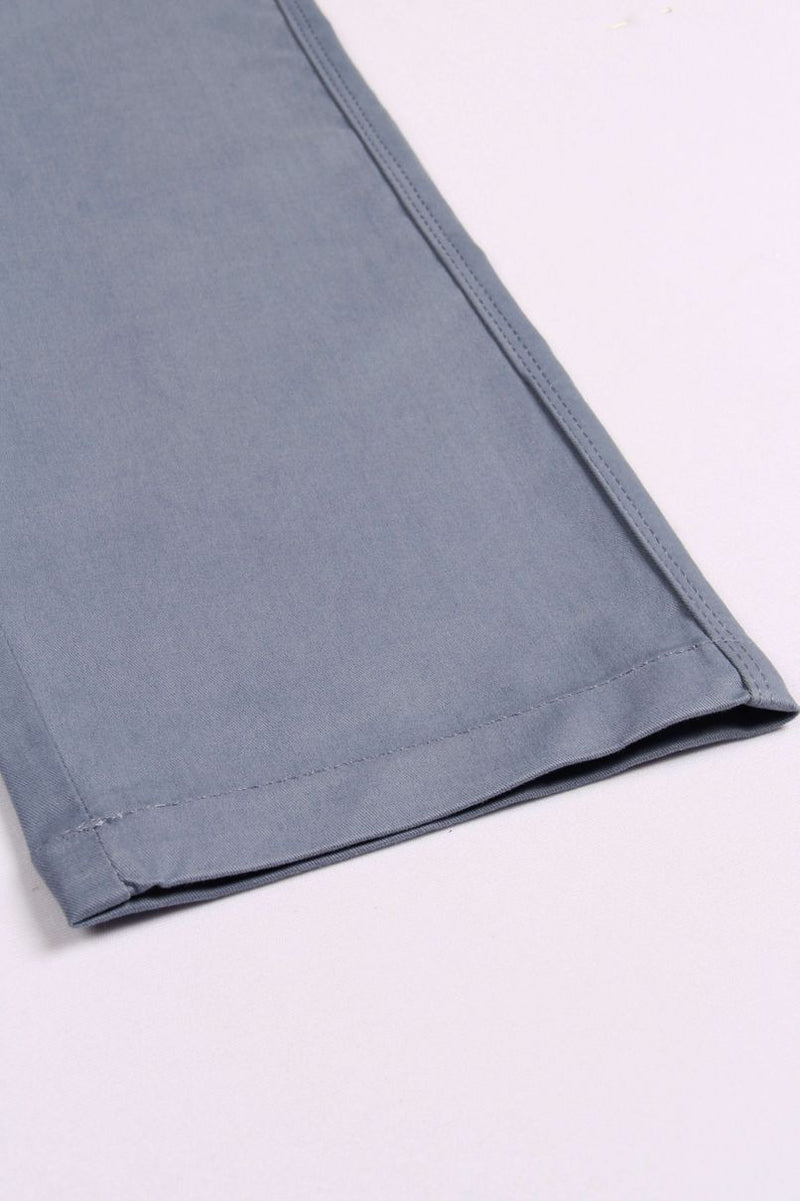 Bluish Grey - 2 way stretch - COTTON PANT