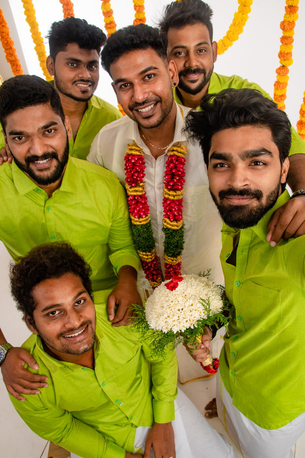 Neon Green - Group Shirt and Matching Dhoti