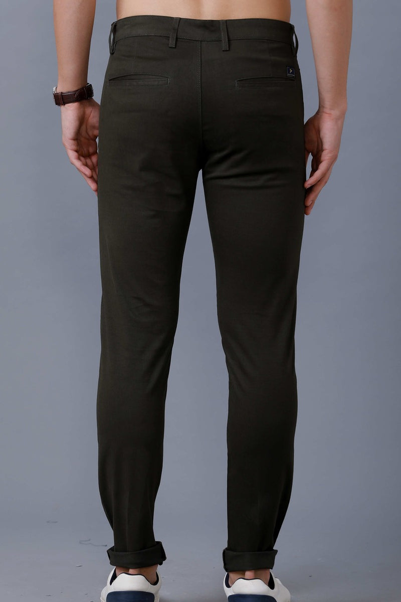 Dark Green - 2 way stretch - COTTON PANT