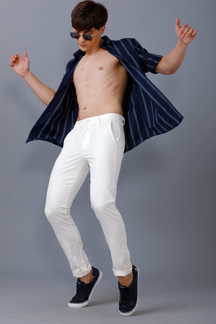 Rich White - 2 way stretch - COTTON PANT