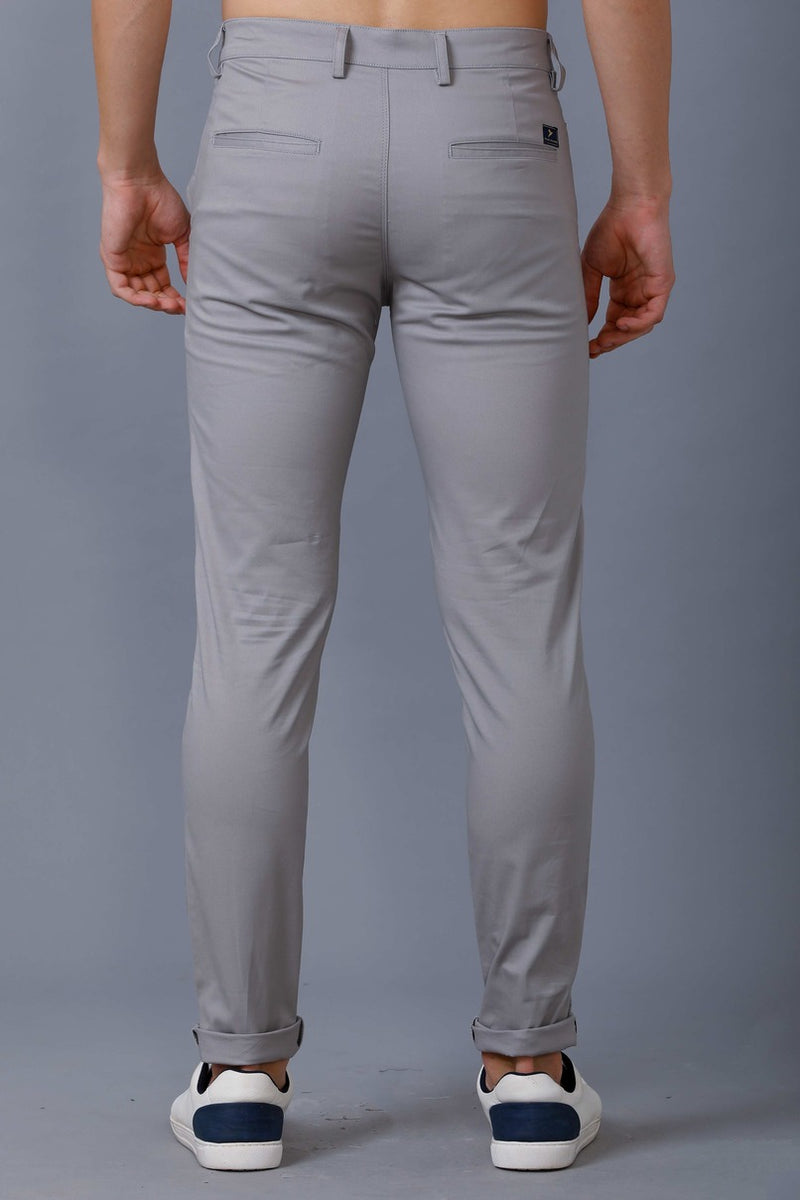 Light Grey Color Regular Fit Linen Pants -DENMARK09