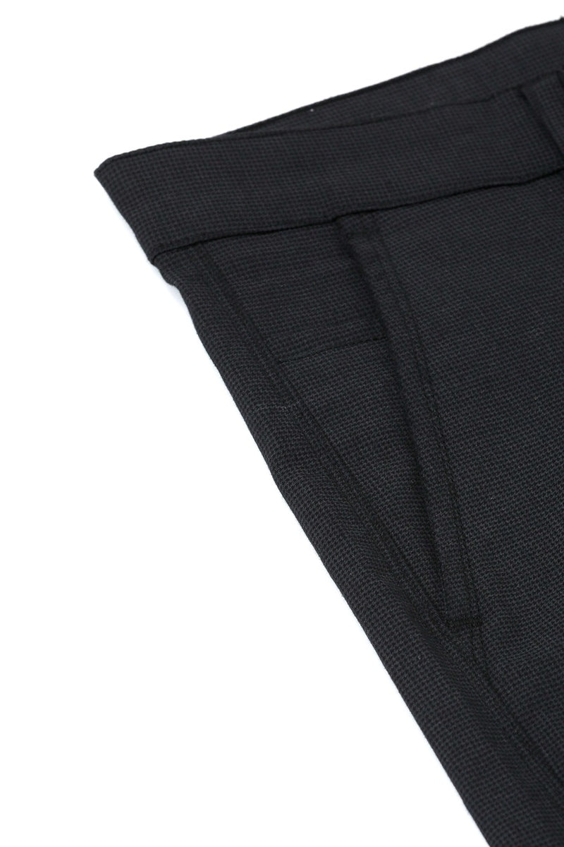 Blackish Grey Printed - 2 way stretch - COTTON PANT