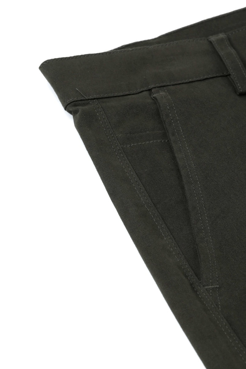 Dark Green - 2 way stretch - COTTON PANT