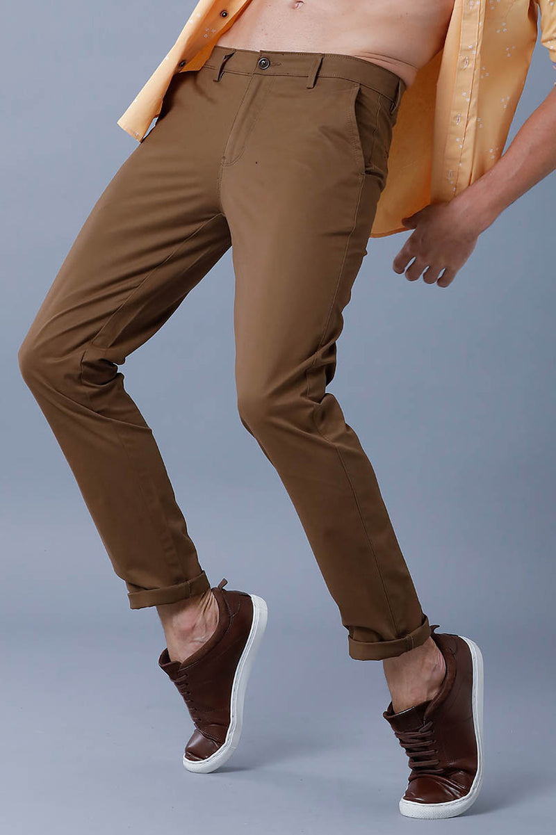Buy Womens Brown Waterproof Formal Pants Online In India