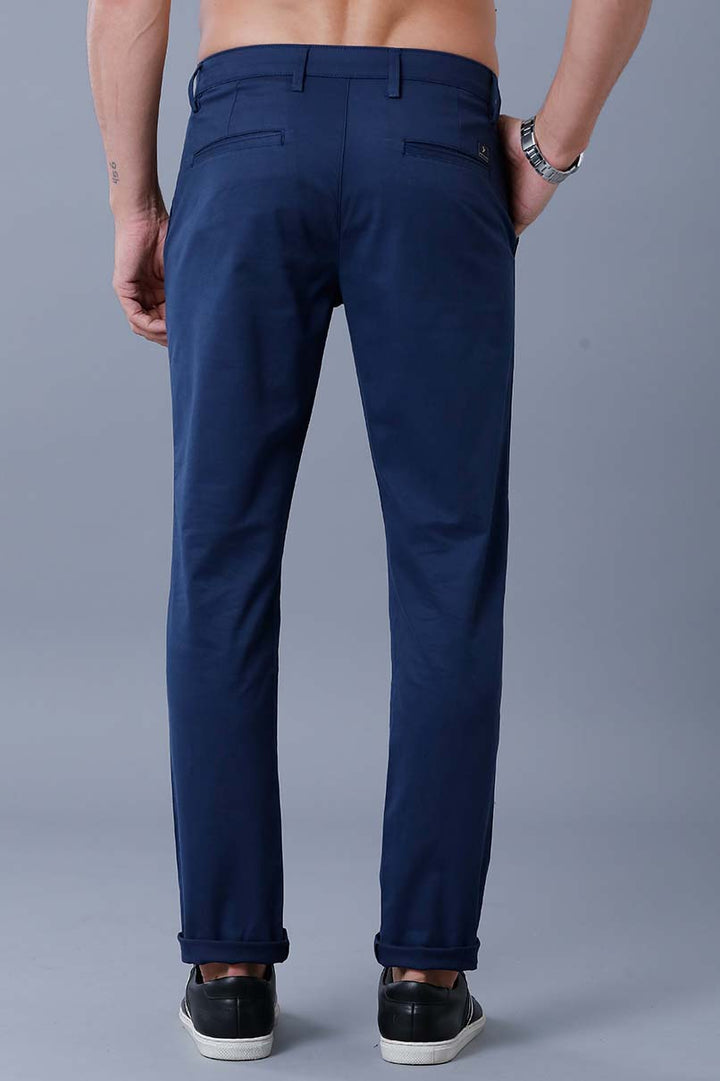 NAVY BLUE - 2 way stretch - COTTON PANT