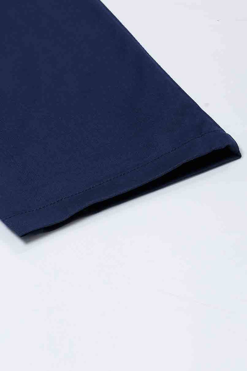NAVY BLUE - 2 way stretch - COTTON PANT