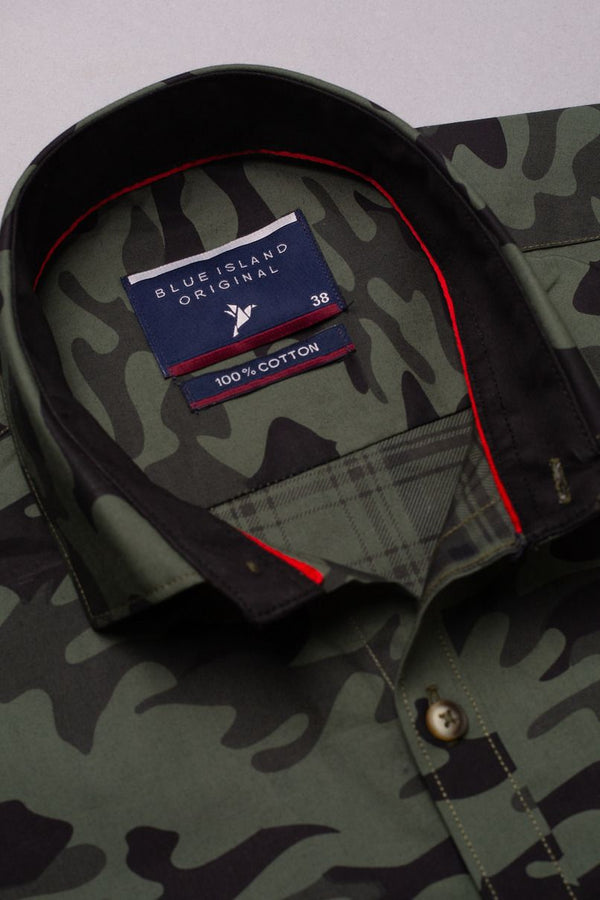 Military Green Print-Full-Stain Proof