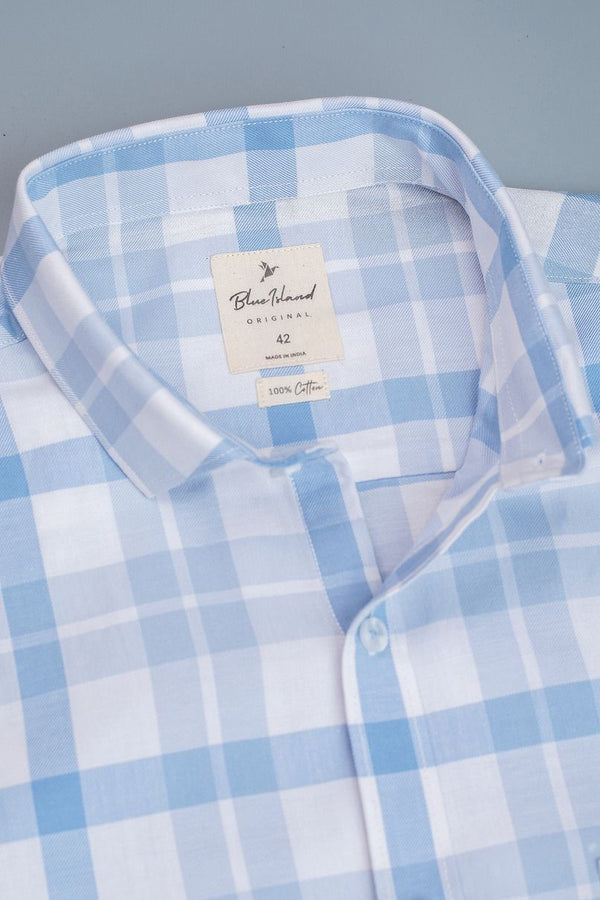 Blue and White Checks - Full-Stain Proof