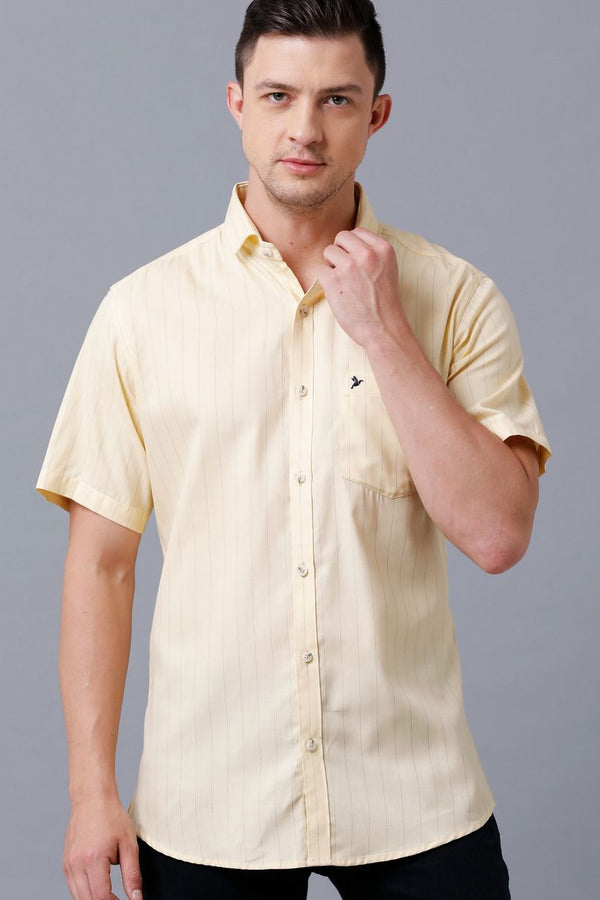 Lime Yellow Stripes - Half Sleeve - Stain Proof