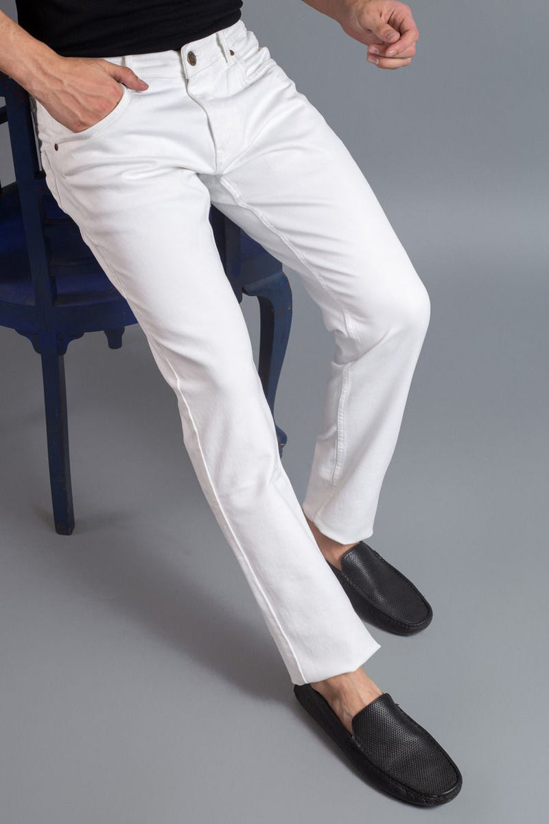 Pure White - Denim Jeans - Stain Proof
