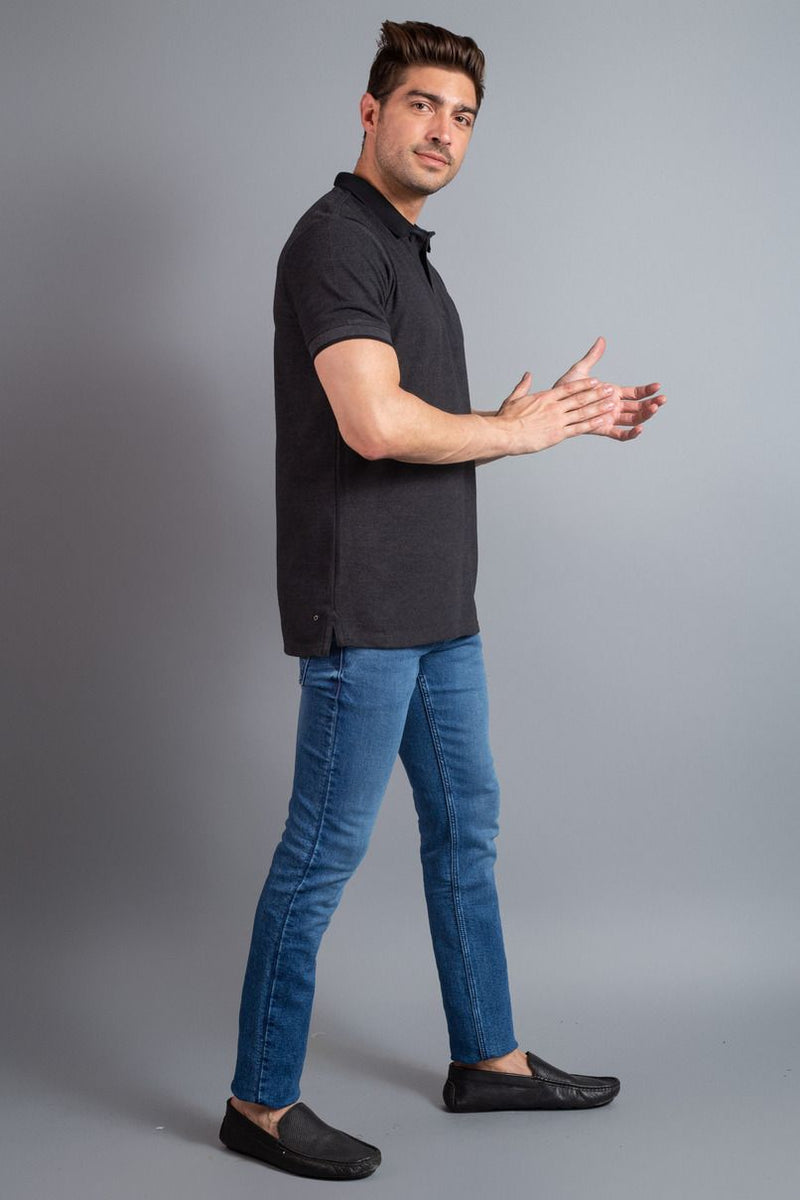 Charcoal Grey Solid TShirt - Stain Proof
