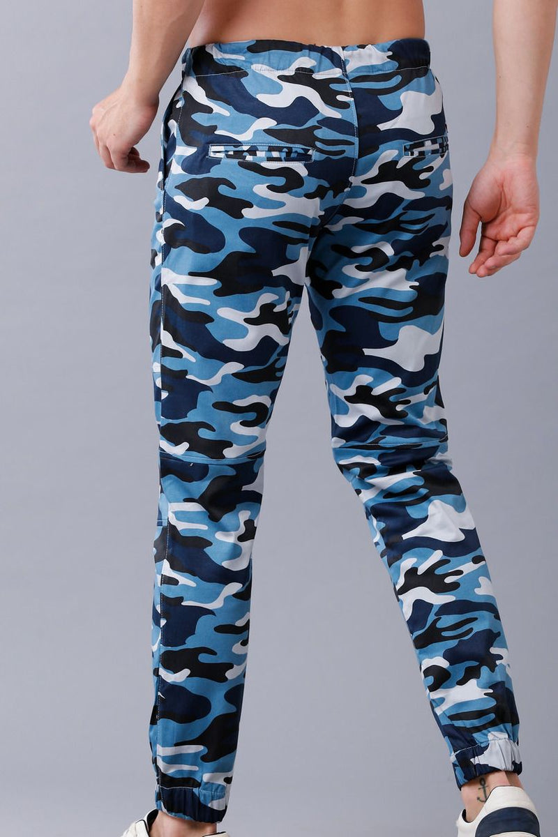 Blue Camouflage Joggers