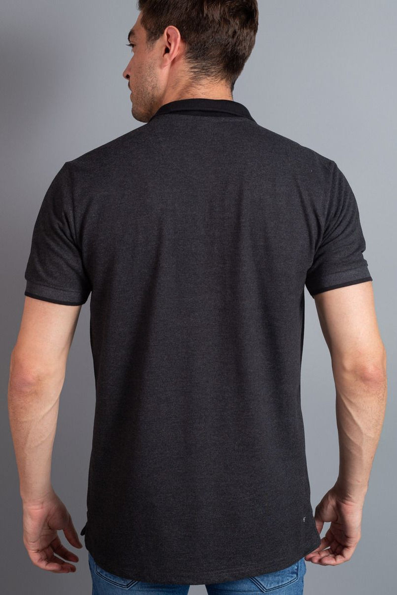 Charcoal Grey Solid TShirt - Stain Proof