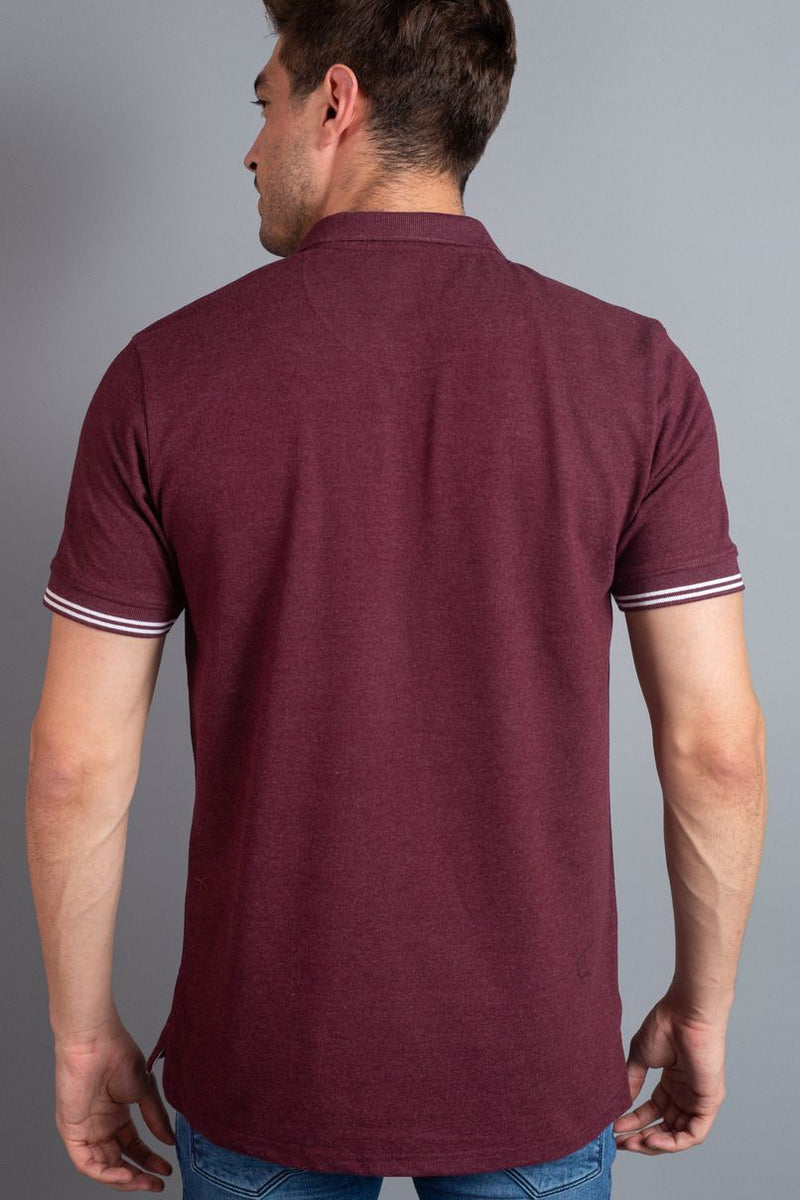 Burgundy Solid TShirt - Stain Proof