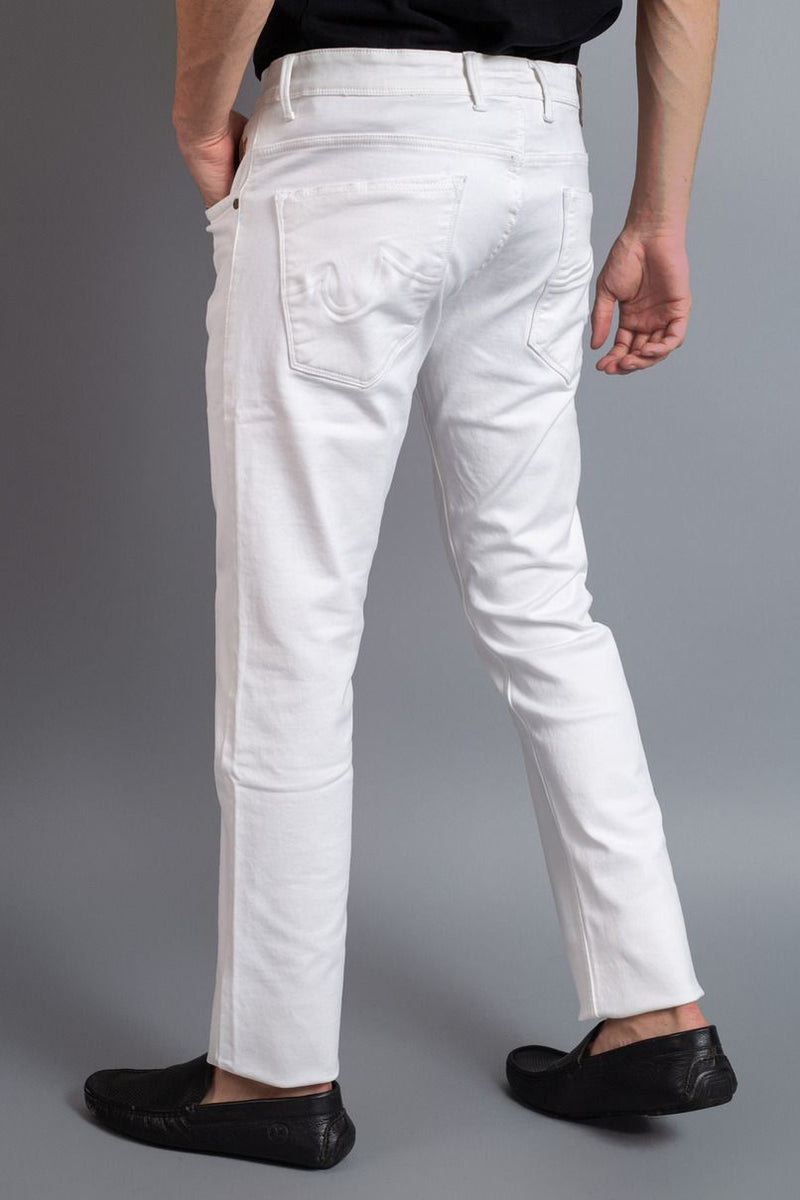Pure White - Denim Jeans - Stain Proof
