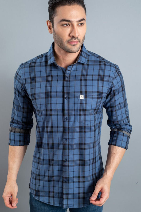 Blue and Black Checks - Full-Stain Proof