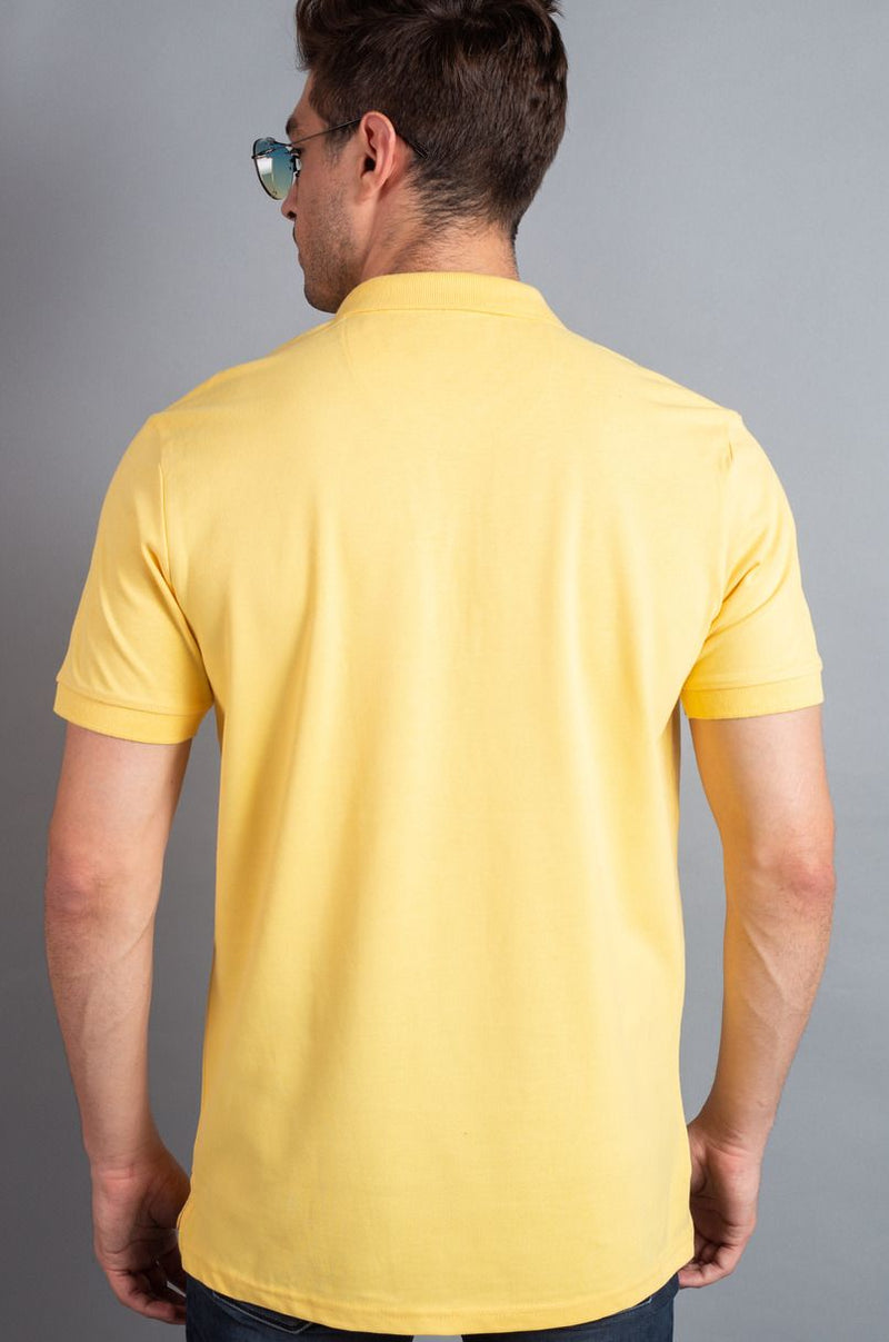 Brisk Yellow Solid TShirt - Stain Proof
