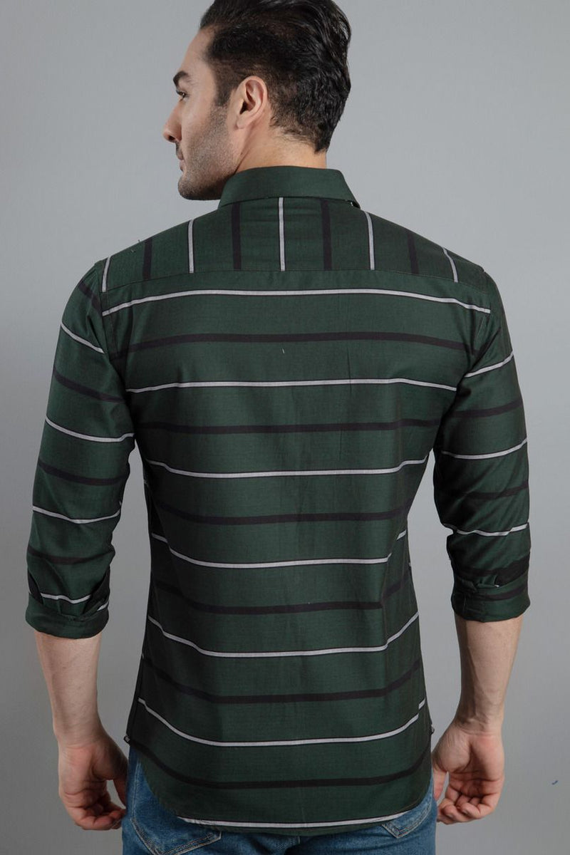 Rich Green Stripes - Full-Stain Proof