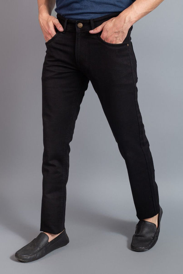 Pure Black - Denim Jeans - Stain Proof